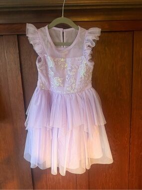 Zhenzi Lilac Mesh and Tulle Dress